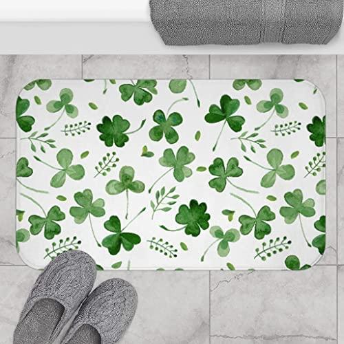 【並行輸入品】 Rugs For Bedroom Fluffy St Pattys Shamrock Irish Bath Mat Green_1