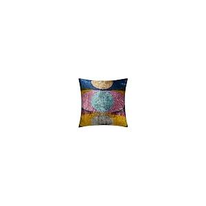 【並行輸入品】 CANVELLO Handmade Velvet Throw Pillow with Multicolor Circular M