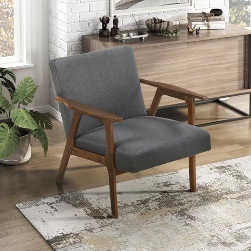 ブラウン 布張り モダンチェア 並行輸入品】Lexicon Mid Century モダンアクセントチェア 布張り