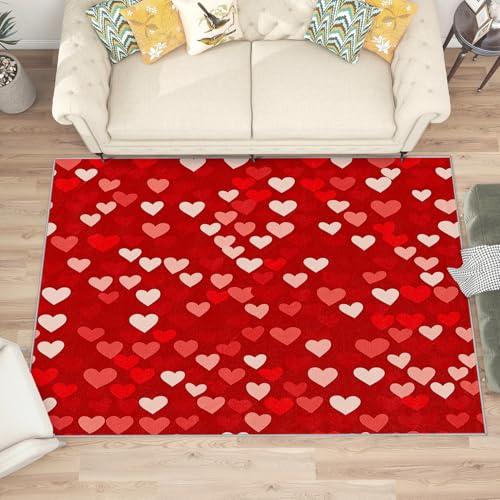 並行輸入品】 Red Heart Rugs for Bedroom 2x3 Rug, Area Valentine