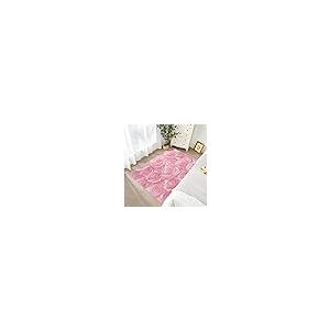 【並行輸入品】 Pink Rose Rugs for Bedroom Rose Floral Rug， 5x8 Rug， Romantic_8