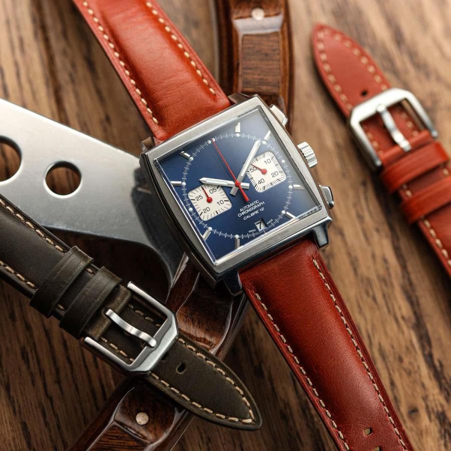 新品 [WatchGecko] テンビー クラシック レザー ウォッチストラップ