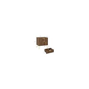 【並行輸入品】 Sscaktu Nightstand Set of 2， Fluted Night Stand with 2 Drawers，