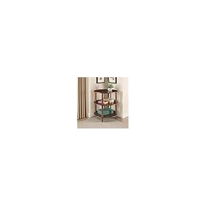【並行輸入品】 3 Tier Solid Wood Round End Table， Sofa Side Table with Open Sto_2