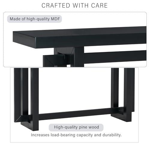 【並行輸入品】 Sailret Solid Wood Console Table， 59.1 Inch， Extra Long Entryway_7