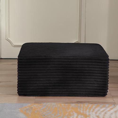 【並行輸入品】 Lakifun 37.4\" Sofa Ottoman, Corduroy Upholstered Deep Seat, Comf"_4