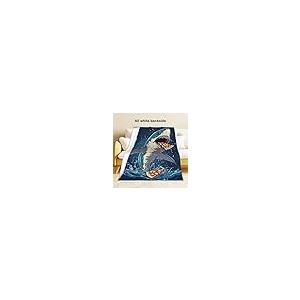【並行輸入品】 KozaHopa Shark Eating Pizza Blanket， Warm and Lightweight Fleece_8