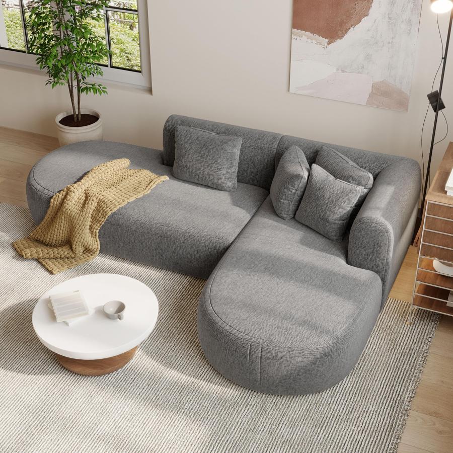 【並行輸入品】Aiuyesuo 108インチ リビングルーム用カーブソファ 多用途デザイン 4人掛け リラクゼーションと会話に カーブしたシート_3