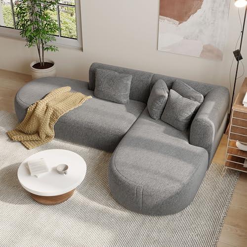 【並行輸入品】Aiuyesuo 108インチ リビングルーム用カーブソファ 多用途デザイン 4人掛け リラクゼーションと会話に カーブしたシート_4
