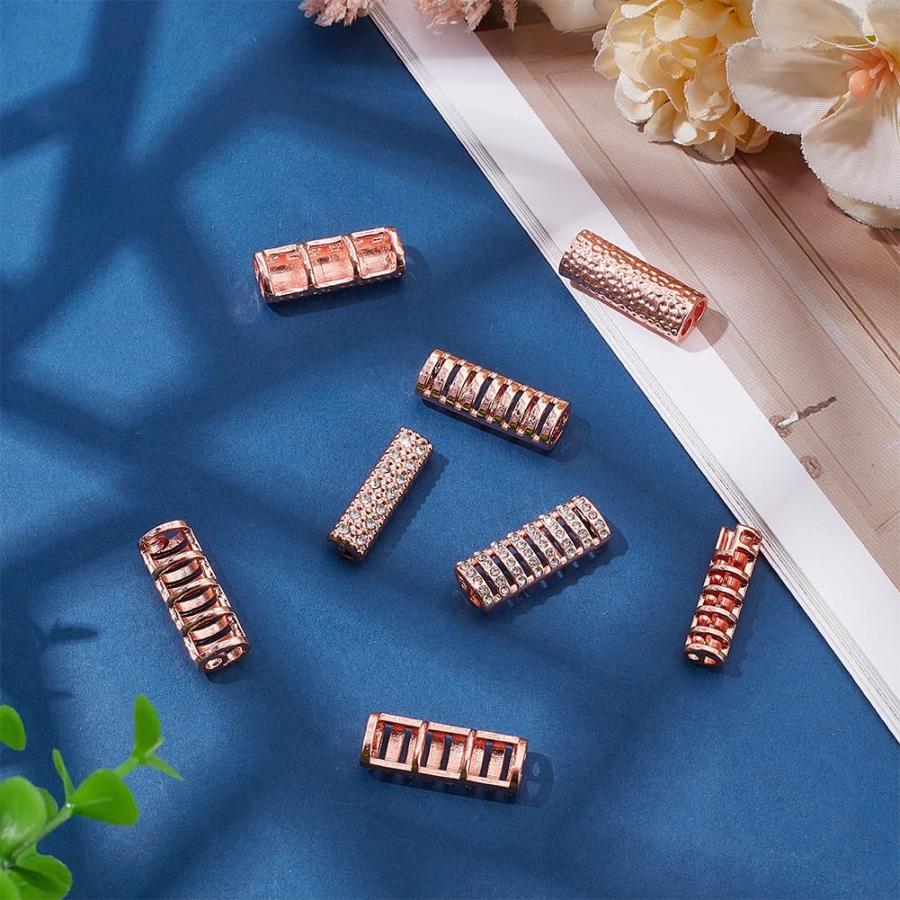 【並行輸入品】WEBEEDY 8個 4スタイルウォッチビーズコネクター 22mm/0.87インチ ウォッチストラップアダプター 中空ウォッチビー_9