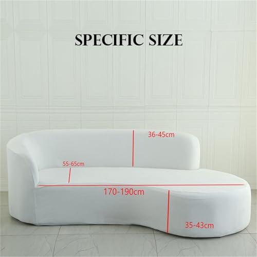 【並行輸入品】 GVXOX Jacquard Curved Sectional Couch Covers， Stretch Cloud Couc_4