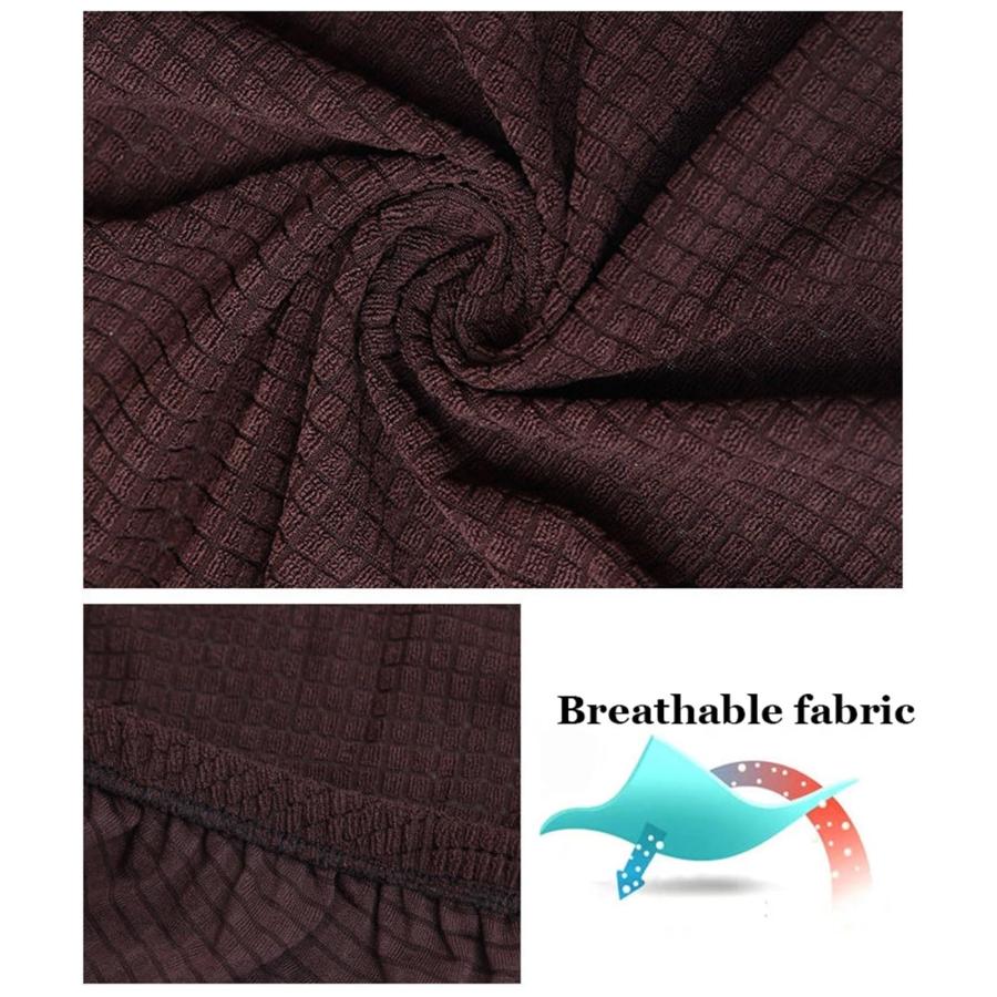 【並行輸入品】 GVXOX Jacquard Curved Sectional Couch Covers， Stretch Cloud Couc_9