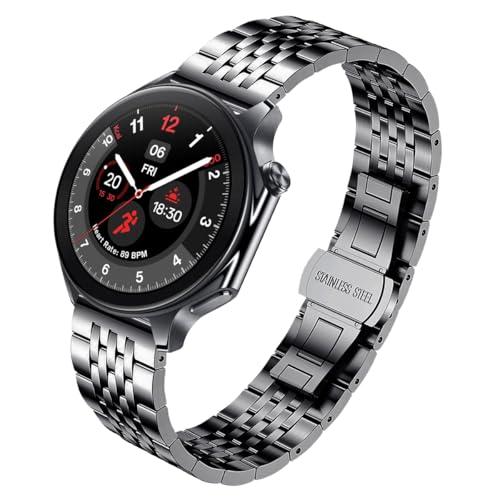 【並行輸入品】 LYSANDRA Compatible for OnePlus Watch 3 Band， 22mm Solid Stainle_1