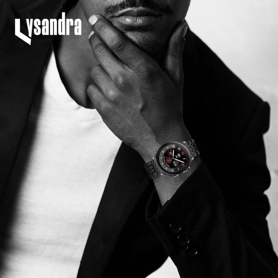 【並行輸入品】 LYSANDRA Compatible for OnePlus Watch 3 Band， 22mm Solid Stainle_6