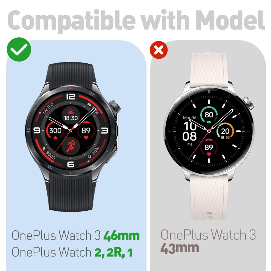 【並行輸入品】 LYSANDRA Compatible for OnePlus Watch 3 Band， 22mm Solid Stainle_3