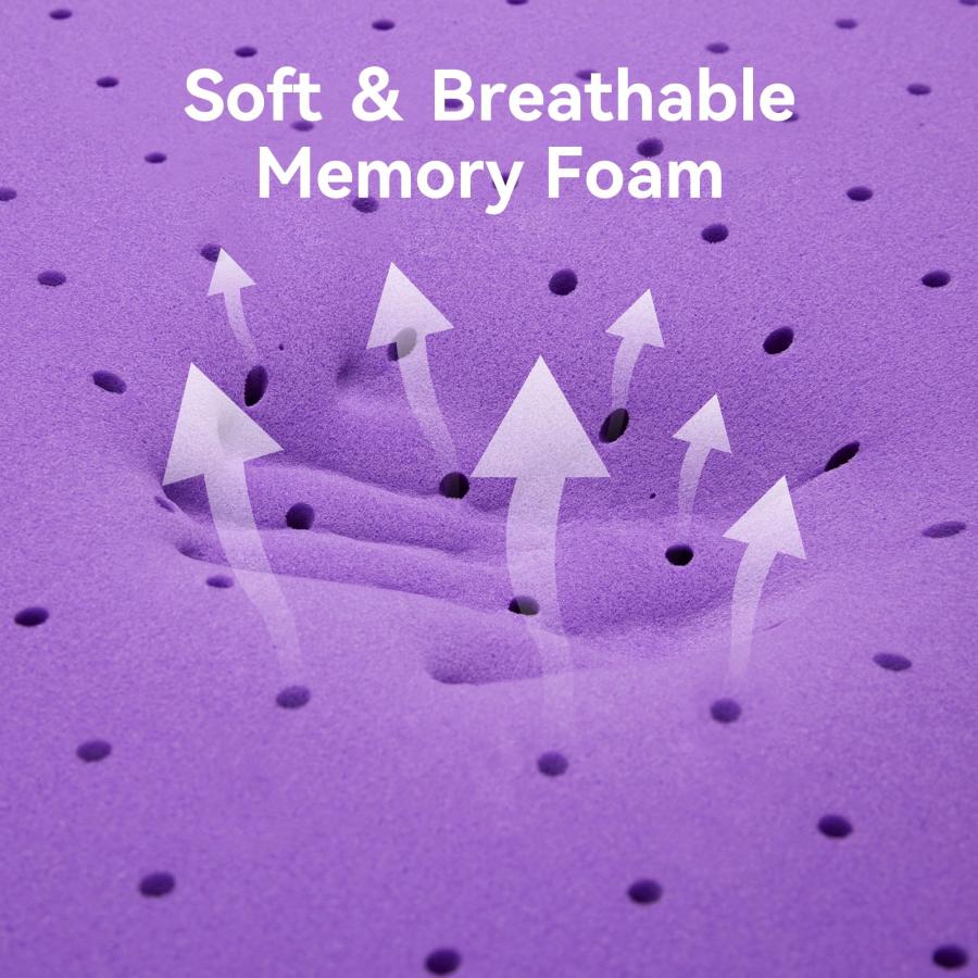 【並行輸入品】 BDEUS Dual Layer Gel Memory Foam Mattress Topper Twin & Waterpro_3