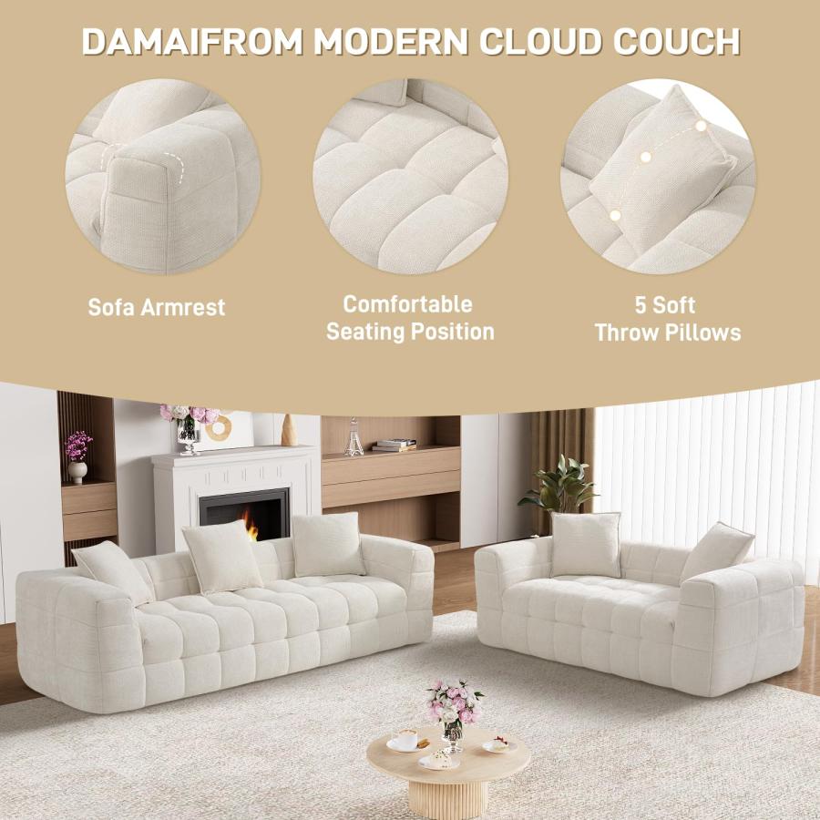 並行輸入品】DAMAIFROM クラウドソファ2点セット 快適な布張り