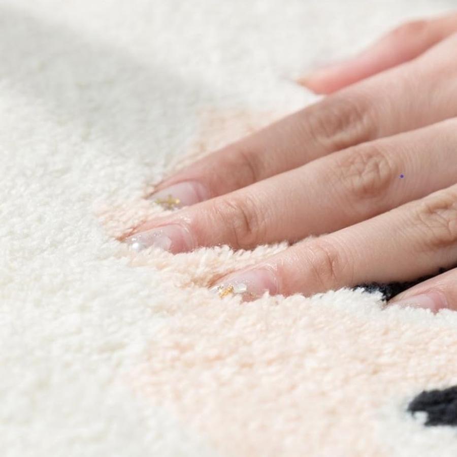 【並行輸入品】 Quarter Circle Area Rug Corner Decorative Rug Fluffy Carpet for_3