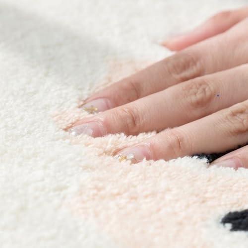 【並行輸入品】 Quarter Circle Area Rug Corner Decorative Rug Fluffy Carpet for_4