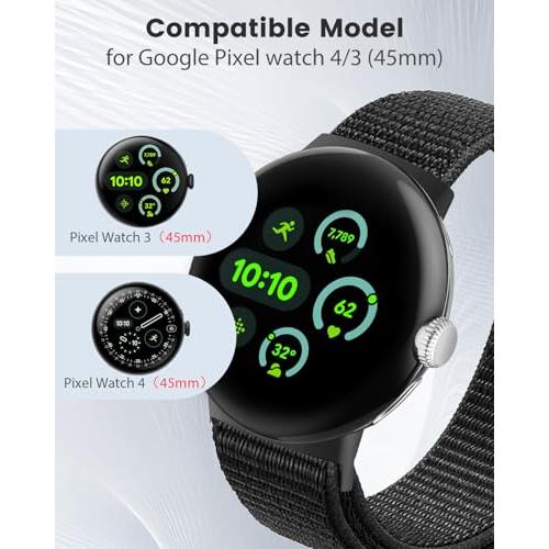 【並行輸入品】BlackPro Google Pixel Watch 3 45mm 41mmバンド 調節可能な通気性スポーツストラップ Goog_4