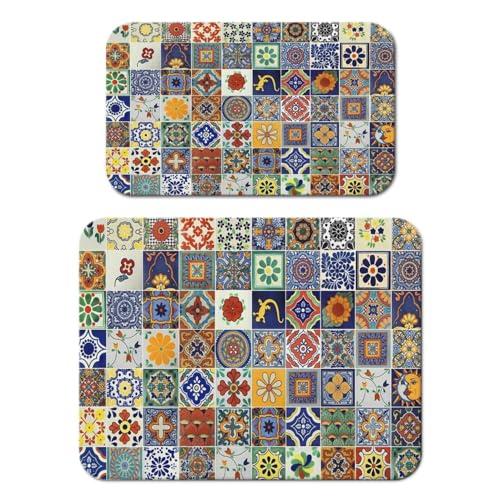 【並行輸入品】キッチンカウンター用食器乾燥マット 2パック 滑り止めゴム裏地付き 耐熱吸収性コーヒーバーマット、ディッシュラックマット、Ta_1