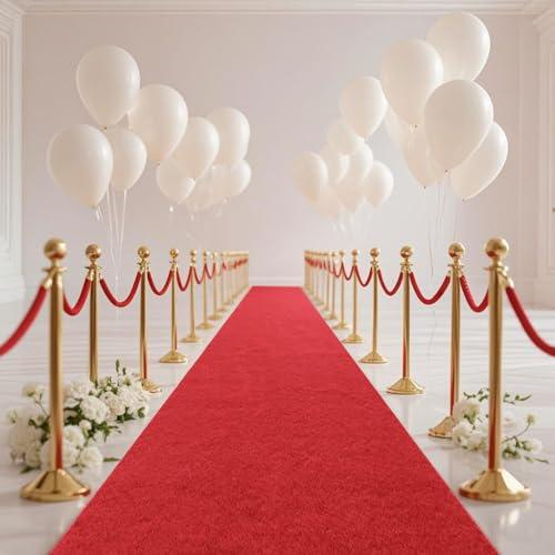 【並行輸入品】 Non Slip Rubber Backed Red Carpet Runner for Weddings & Events_1