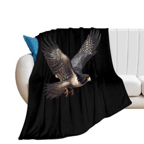 【並行輸入品】 Peregrine Falcon Flying Throw Blanket Flannel Bed Blankets Light_1
