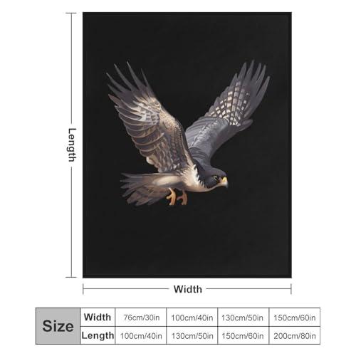 【並行輸入品】 Peregrine Falcon Flying Throw Blanket Flannel Bed Blankets Light_4