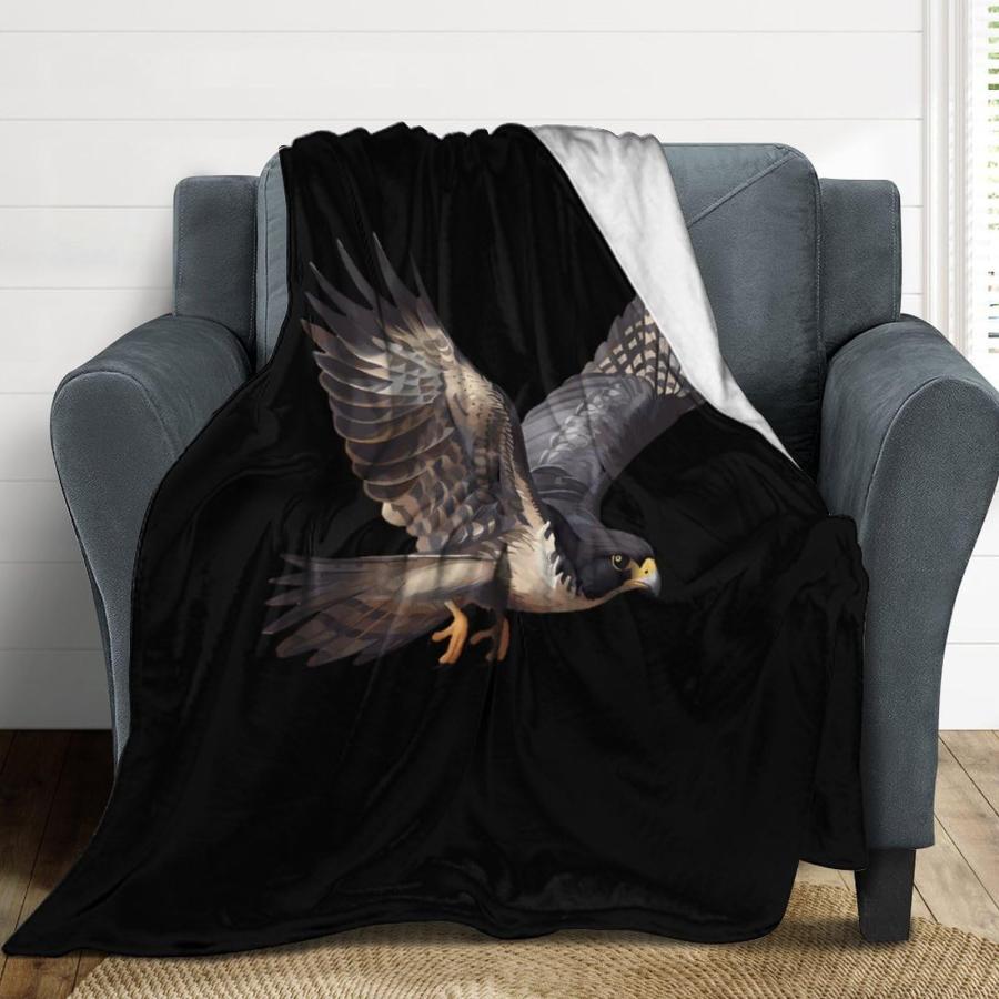 【並行輸入品】 Peregrine Falcon Flying Throw Blanket Flannel Bed Blankets Light_9