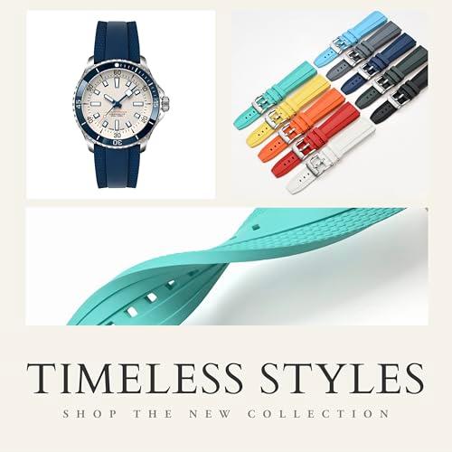 【並行輸入品】FKM Breitling SuperOcean Watch用ラバーバンド バックル付き、Breitlingプロフェッショナルウォ_3