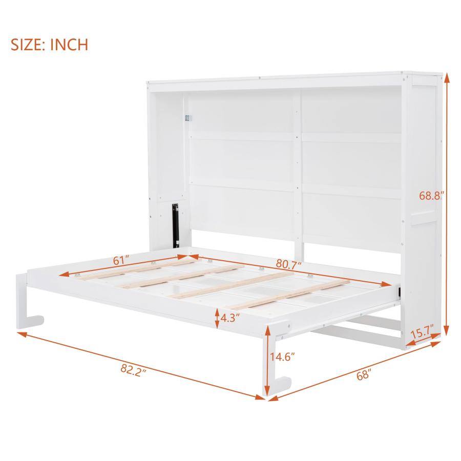【並行輸入品】 Ball \u0026 Cast Murphy Bed Queen Size,Farmhouse Murphy Cabinet withの画像
