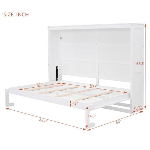 【並行輸入品】 Ball \u0026 Cast Murphy Bed Queen Size,Farmhouse Murphy Cabinet withの画像