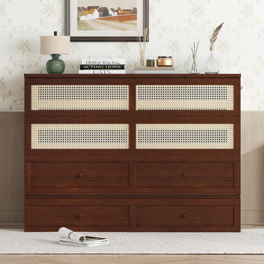 【並行輸入品】 SOFTSEA Queen Size Murphy Bed Cabinet with Storage Drawer， Queen_3