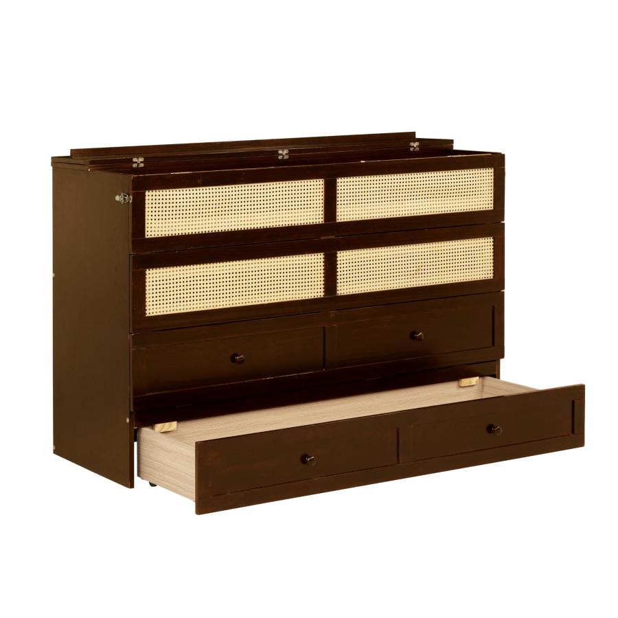 【並行輸入品】 SOFTSEA Queen Size Murphy Bed Cabinet with Storage Drawer， Queen_9