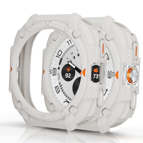 【並行輸入品】頑丈なアーマーケース Samsung Galaxy Watch Ultraケース 47mmバンドアクセサリー、保護バンパープロテク_1