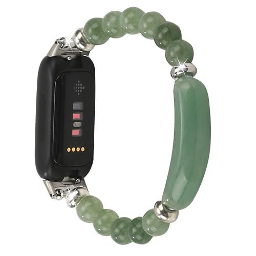 【並行輸入品】iLVANYA クリスタルビーズストレッチウォッチバンド Fitbit Inspire 3対応 ハンドメイド 幸運エネルギー チャの画像