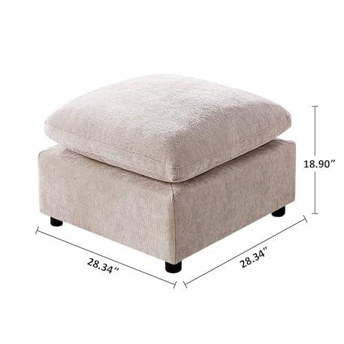 【並行輸入品】 VANOMi Upholstered Square Modular Ottoman for Modular Sectional_4