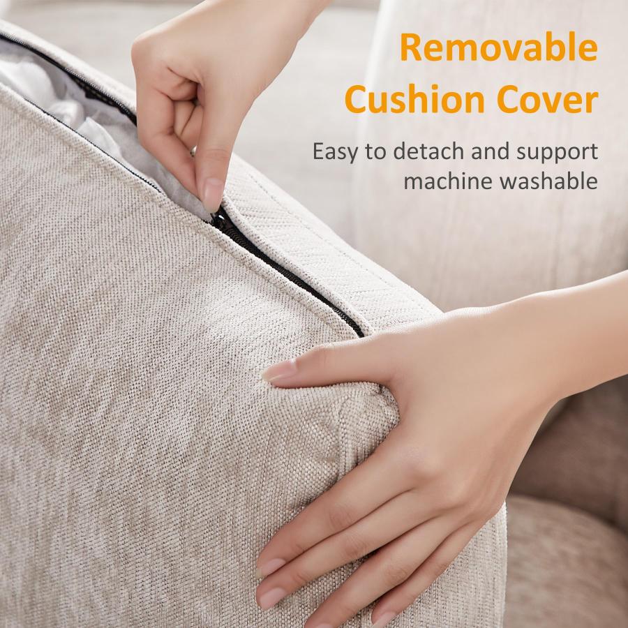 【並行輸入品】 VANOMi Upholstered Square Modular Ottoman for Modular Sectional_6