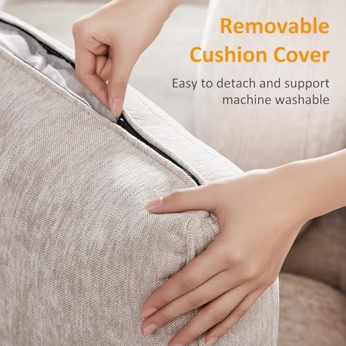 【並行輸入品】 VANOMi Upholstered Square Modular Ottoman for Modular Sectional_7