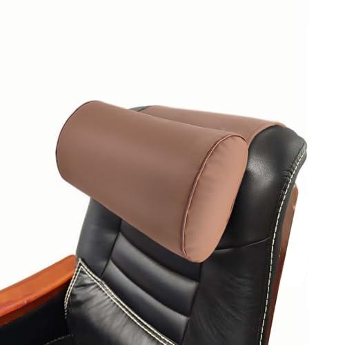 【並行輸入品】YOUFI(ユーフィ) レザーリクライニングヘッドレスト枕 自己安定性加重ベース付き 頭と首のサポートに調節可能な詰め物 リクライ_1
