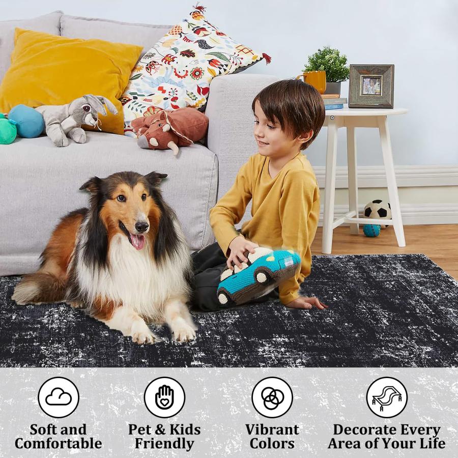 【並行輸入品】 GarveeHome Area Rug 6x9 Rugs for Living Room Non Slip Washable R_6