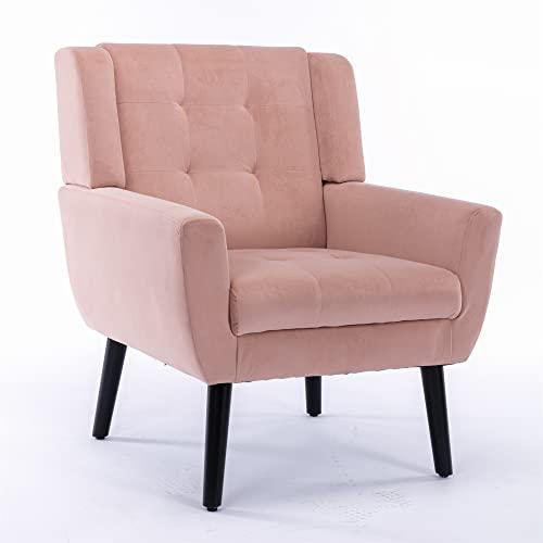 【並行輸入品】 Modern Soft Velvet Material Ergonomics Accent Chair Upholstered_1