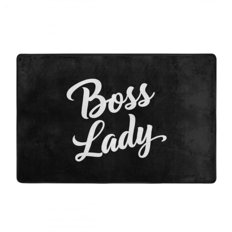 【並行輸入品】 Area Rug Boss Lady White Black (1) Floor Rugs Doormat Living Roo_3