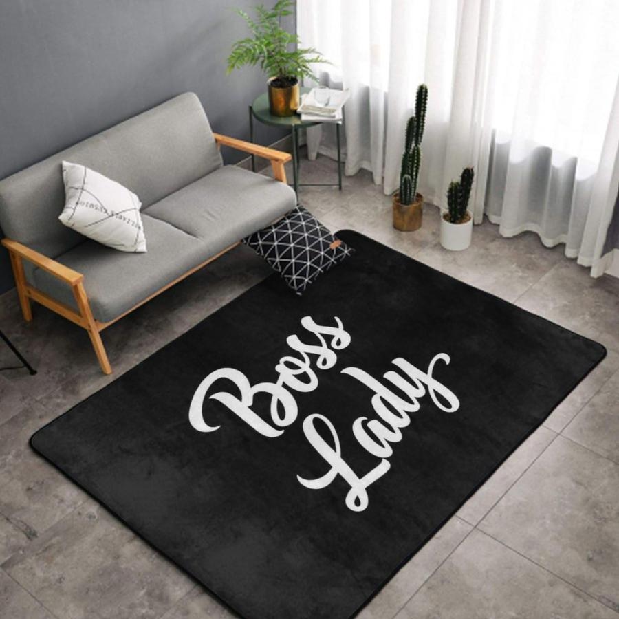 【並行輸入品】 Area Rug Boss Lady White Black (1) Floor Rugs Doormat Living Roo_6