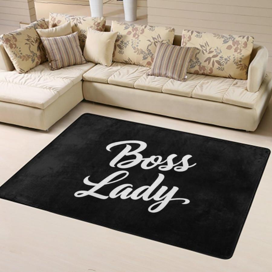 【並行輸入品】 Area Rug Boss Lady White Black (1) Floor Rugs Doormat Living Roo_9