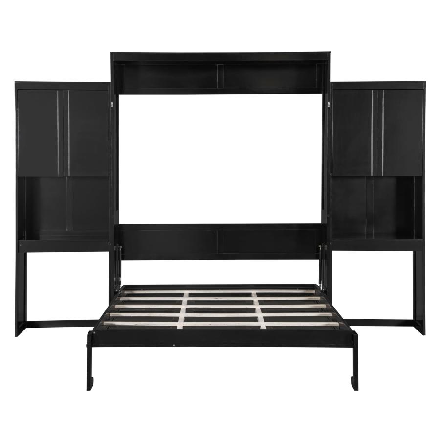 【並行輸入品】 LUMISOL Queen Size Murphy Bed with Desk, Vanity and Cabinets, Muの画像