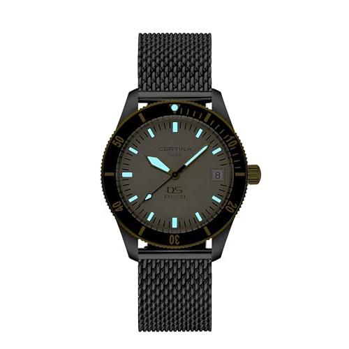 【並行輸入品】Certina、メンズ、DSヘリテージスタンダード、40.5mm、スチール(メッシュ)、クォーツ、プレシドライブ、腕時計、シルバーの画像