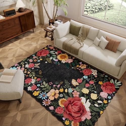 【並行輸入品】 NoiFamo Washable Rugs for Living Room: 6x9 Area Rugs for Bedroom_1