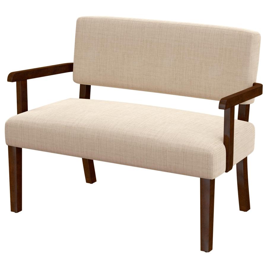 【並行輸入品】 FAGAGA Love Seat Sofa Couch， Two Seater Couches with Wood Arms，_9