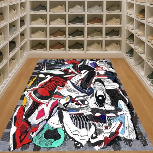 【並行輸入品】スニーカーラグ、Hypebeast装飾、クールスニーカーシューズカーペット、アーバンスタイルラグ Sneaker Rug， Hyp_1